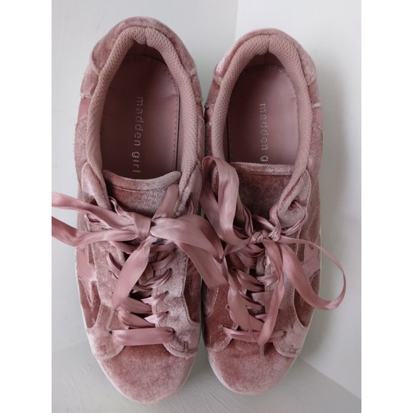 Madden Girl Pink Starstruck Velvet Shoes Womens Size 8 - Picture 10 of 11